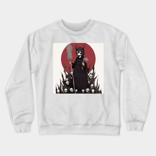 Satanic Priestess Crewneck Sweatshirt by Sheptylevskyi